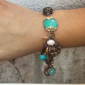 Sweet Romance Turquoise Locket Bracelet - NWOT